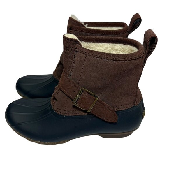 Sperry Shoes - Sperry Top Sider Rip Water Duck Boots Faux Fur Womens 9 Waterproof Blue Rubber